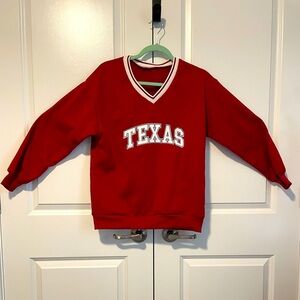 Texas Vibrant Red V-Neck Sweatshirt